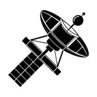 satellite silhouette icon on a white background vector