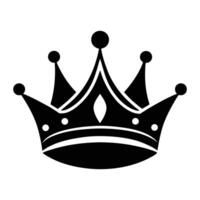 set of crown silhouette icon isolated on a white background vector