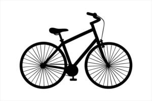 silhouette of a bicycle icon vector