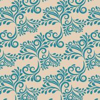 Unique pattern with leaves and curls stylish monochrome texture. Graphic pattern for fabric, wallpaper, packaging. Ornate Damask flower ornament. vector