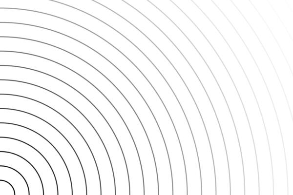 Black vanishing concentric circles background. Ripples, radiation, epicenter, sun burst, radar, target, sonar wave wallpaper. Wallpaper with hypnotic effect. Simple graphic illustration