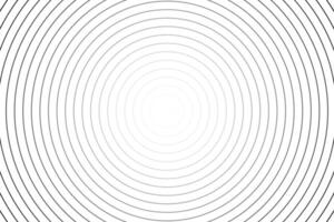 Concentric circles background. Thin round lines. Ripples, epicenter, sun burst, radiating, radio signal, target, sonar wave wallpaper. Simple black and white illustration with hypnotic effect vector