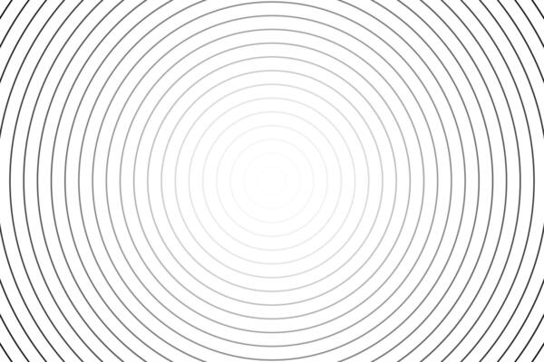 Concentric circles background. Thin round lines. Ripples, epicenter, sun burst, radiating, radio signal, target, sonar wave wallpaper. Simple black and white illustration with hypnotic effect