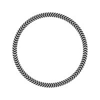 Chevron arrows circle. Striped ring shape. Round ornament with repeated V shaped stripes isolated on white background. graphic illustration vector