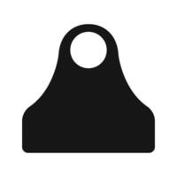 Ear tag design for cattle. Blank black identification label isolated on white background. Mockup earmark for use on farm animals, specifically for livestock identification vector