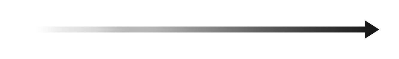 Long straight arrow with motion or speed effect. Black pointer, direction, transfer, position or location sign isolated on white background. graphic illustration vector