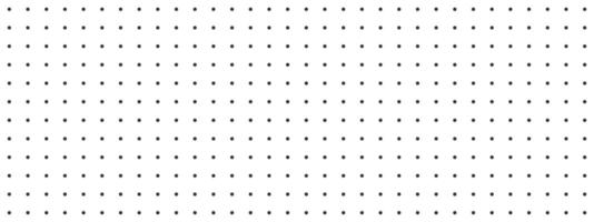 Perforated texture. Black dot grid template on white background. Bullet journal page. Round points seamless pattern. School or office paper background vector