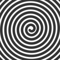Spiral background. Wallpaper with thick black swirl line. Dizzy hypnotic monochrome pattern. Vertigo, whirlpool, tornado or whirlwind print. Snail shell texture. graphic illustration vector