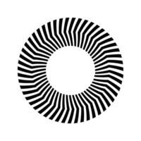 Chevron arrows circle. Round ornament with triangled stripes isolated on white background. Striped ring shape. Circular trace with military, caution, movement signs. flat illustration vector
