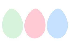 Multicolored Eggs in trendy soft green, pink and blue. Easter greeting design elements concept Set 3. Isolated illustration Thematic cards, posting or web promo, leaflet, banner, prices, labels vector