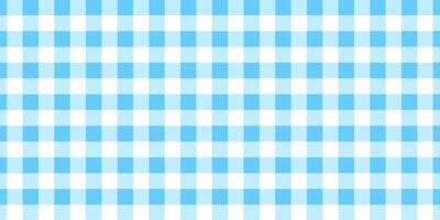 Blue and white gingham pattern. Checkered pastel texture for picnic plaid, tablecloth, napkin, towel, blanket, handkerchief. Fabric italian background. Retro textile design vector