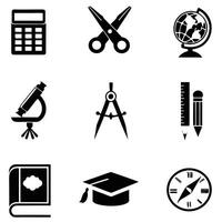 Educational Icons Grid Streamline Your Learning Resources. vector