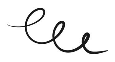 Doodle spring and spiral, hand drawn coil icon. flexible line for your design. Single element vector