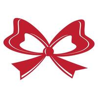 Red festive bow isolated on a white background vector