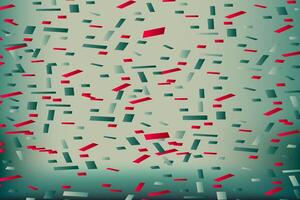 Falling confetti on blurred gradient abstract background, retro pastel illustration. Holographic trendy graphic design for greeting card banner poster event celebration flyer party invitation vector
