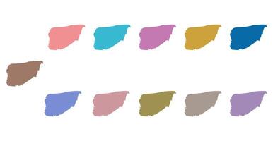 Mocha mousse pair colors palette. Coloristic trends for 2025 season. vector