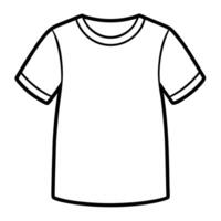 A t - shirt outline on a white background vector
