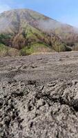 Beautiful view of Mount Bromo and surrounding area in Indonesia photo