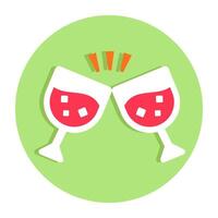 Editable design icon of cheers vector