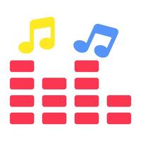 An editable design icon of volume equalizer vector