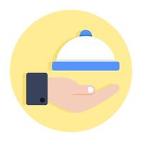 Trendy design icon of cloche vector