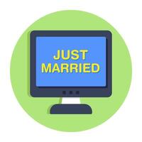 Perfect design icon of just married vector