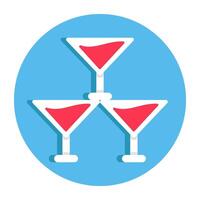 Glass tower icon, editable vector