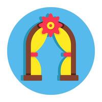 A beautiful design icon of curtains vector