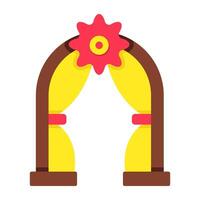 A beautiful design icon of curtains vector
