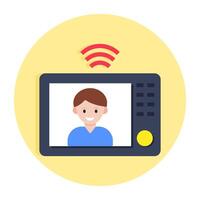 Modern design icon of smart tv vector