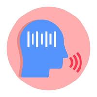 Premium design icon of speech recognition vector
