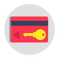 A trendy design icon of key card vector