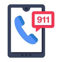 Perfect design icon of mobile 911 call vector