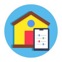 Creative design icon of mobile home Automation vector