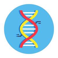 DNa icon in flat design vector