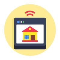 A trendy design icon of web smart home vector