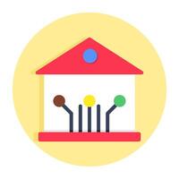 Modern design icon of home automation vector