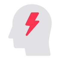 An icon design of brain power vector