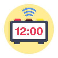 An icon design of smart clock vector