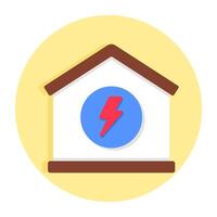A beautiful design icon of home Electrification vector