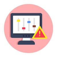 Modern design icon of equalizer error vector