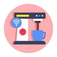 Creative design icon of smart coffee machine vector