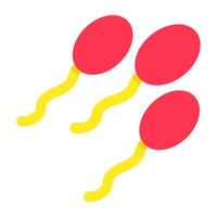 A unique design icon of sperms, mail reproductive cells vector