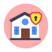 An Icon design of home security vector