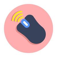 A flat design icon of smart mouse vector