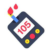Sugar test machine icon, flat design of glucometer vector