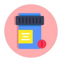An editable design icon of sample jar vector