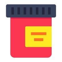 An editable design icon of sample jar vector