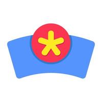 Editable design icon of medical cap vector