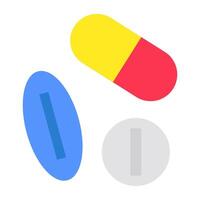 An editable design icon of capsules vector